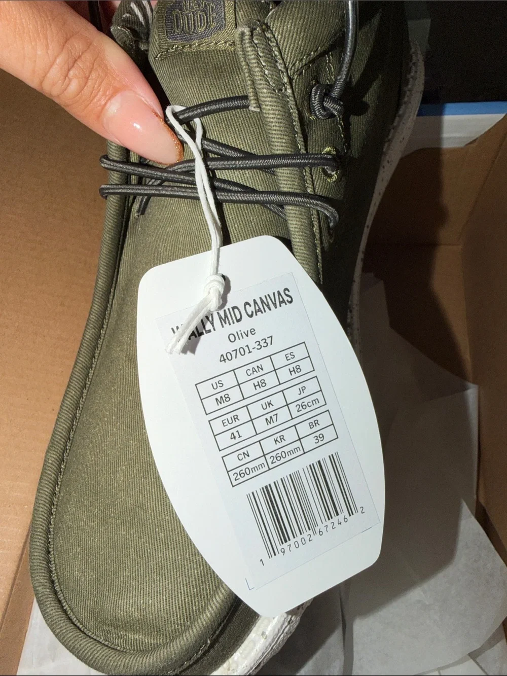 Hey Dude olive green